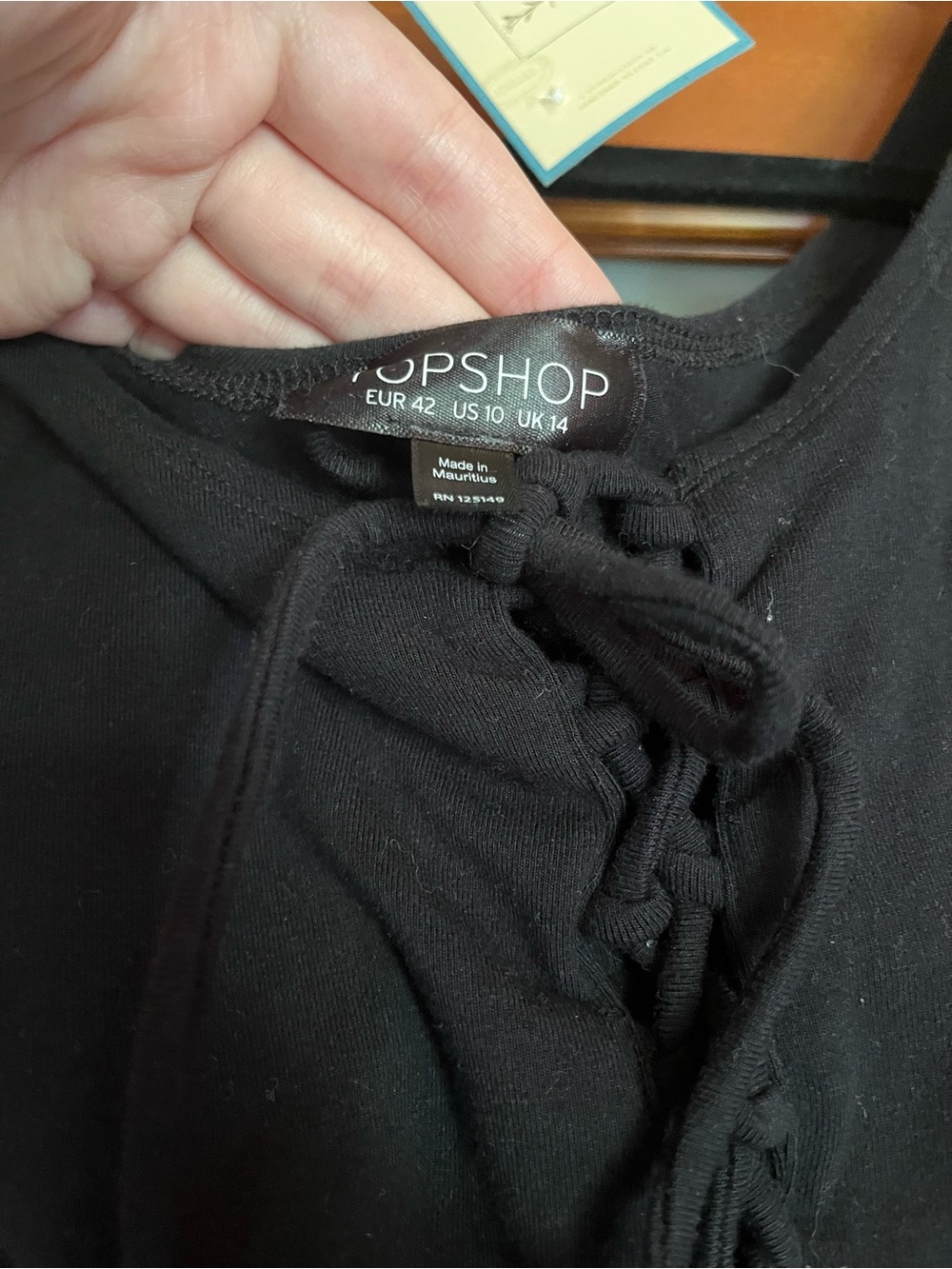 Topshop Black Lace-Up One-Piece Bodysuit - Picture 3 of 3